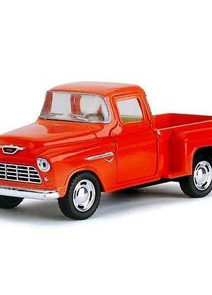 Металлическая машинка kinsmart chevy stepside pick-up 1955 matte color красный 2