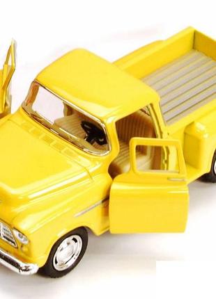 Металлическая машинка kinsmart chevy stepside pick-up 1955 matte color красный 3