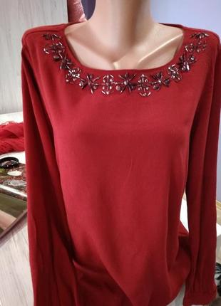 Стильная блузка кремдешиновая ,красивый цвет ,на груди с украшением.без дефектов .9 фото