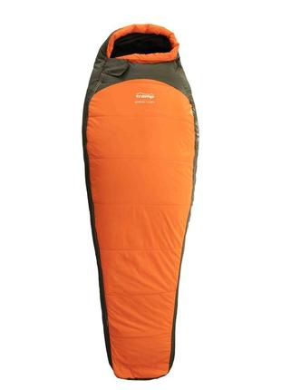 Надежный спальный мешок tramp boreal long кокон правый orange/grey 225/80-55 спальник
