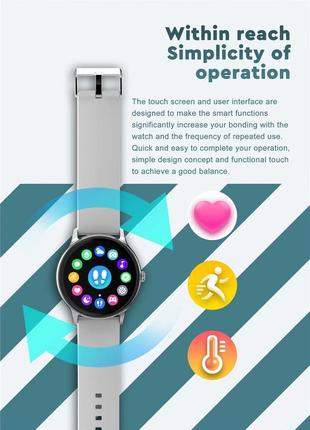 Женские сенсорные умные смарт часы smart watch nh004g золотистые. фитнес браслет трекер с тонометром4 фото