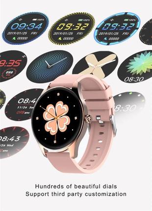 Женские сенсорные умные смарт часы smart watch nh004g золотистые. фитнес браслет трекер с тонометром6 фото