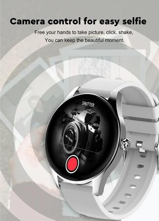 Жіночий сенсорний розумний смарт-годинник smart watch nh004p золотистий. фітнес-браслет трекер із тонометром7 фото