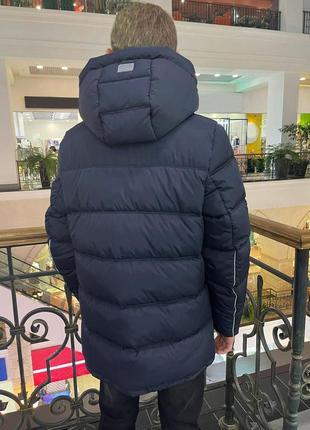 Куртка зимова для хлопчика підлітка на екопусі gary синій (140-164 см) nestta на зиму5 фото