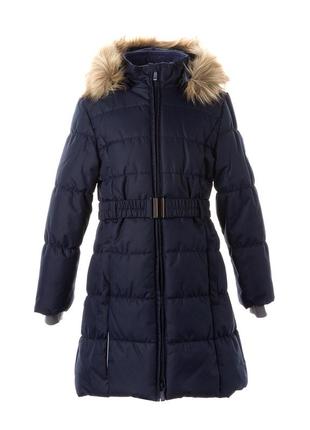 Пальто зимове для дівчаток huppa yacaranda темно-синій, р.134 (12030030-00086-134)