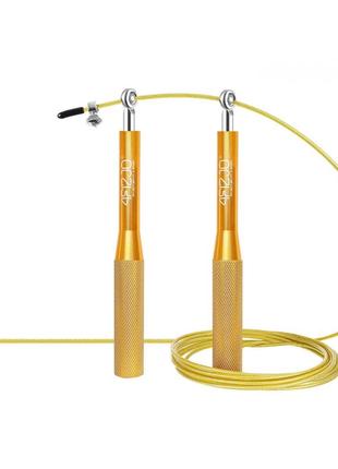 Скакалка скоростная для кросфита 4fizjo speed rope 4fj0185 gold poland