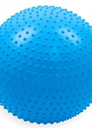 М'яч для фітнесу (фітбол) напівмасажний sportvida 65 см anti-burst sv-hk0292 blue poland6 фото