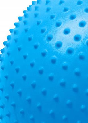 М'яч для фітнесу (фітбол) напівмасажний sportvida 65 см anti-burst sv-hk0292 blue poland4 фото