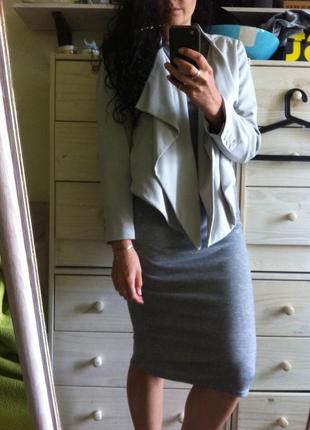 Стильный серый пиджак куртка от h&m 10-12 кежуал