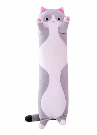 Игрушка кот обнимашка батон 70 см серый