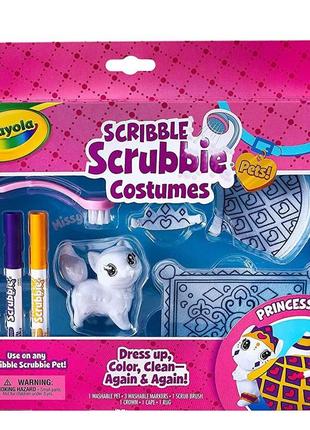 Розфарбовані фігурки crayola scribble scrubbie princess ігровий набір для творчості малюй смайла