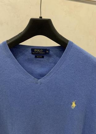 Свитер джемпер polo ralph lauren мужской синий голубой4 фото