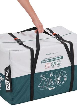 Туристическая палатка с тамбуром quechua seconds f&b шестиместная трехкомнатная...