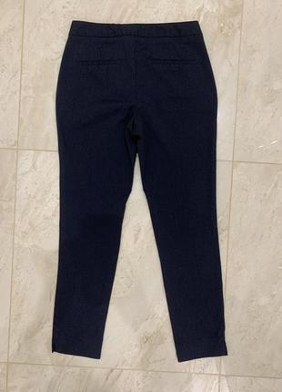 Классические брюки zara basic темно синие женские4 фото