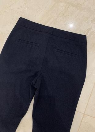 Классические брюки zara basic темно синие женские5 фото