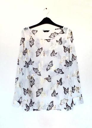 Блуза с бабочками f&f