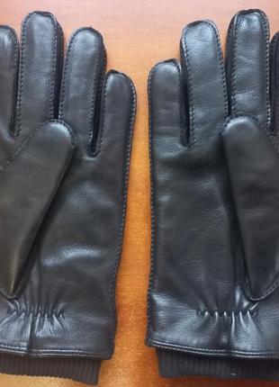 Теплые перчатки кожаные