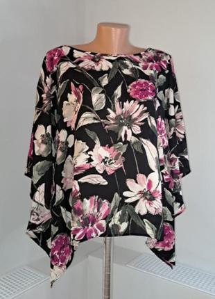 Шикарная шифоновая блузка в цветы