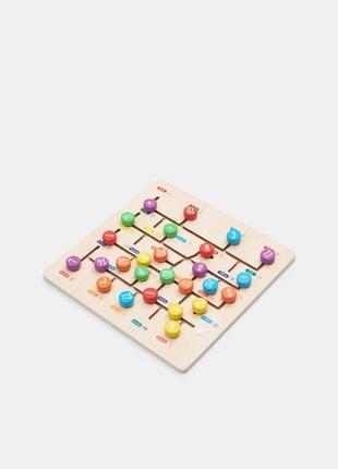 Новая фирменная деревянная развивающая игрушка лабиринт логика цифры цвета примеры sinsay