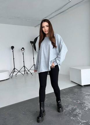Жіночій светр - світшот вільного крою оверсайз4 фото