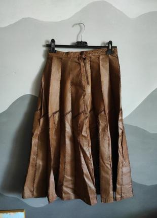 Винтажная юбка натуральная кожа5 фото