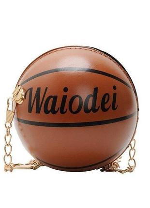 Круглая мини сумка в форме баскетбольного мяча1 фото