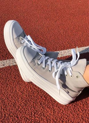 Женские кеди converse chuck taylor move high grey 36-37-38-39-406 фото