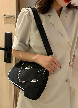 Сумка нейлоновая черная