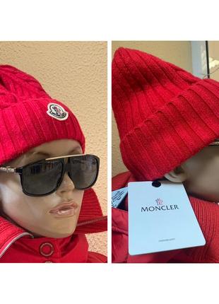 Женская шапка moncler(70% wool,30%rabbit hair) люкс