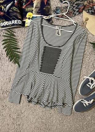 Оригінальна трикотажна блуза в смужку №91/5