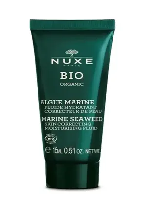 Флюїд для обличчя nuxe bio organic marine seaweed skin correcting moisturising fluid 15ml