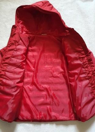 Куртка для дівчинки бордовий 122/128 с капюшоном демісезон hip-hopps германия2 фото