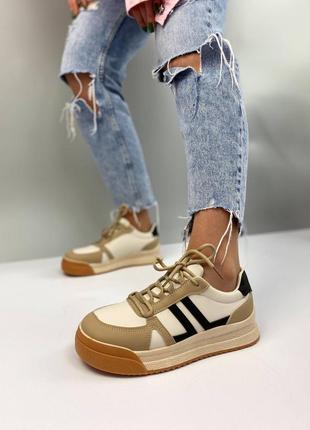 Стильні бежеві кеди 😎