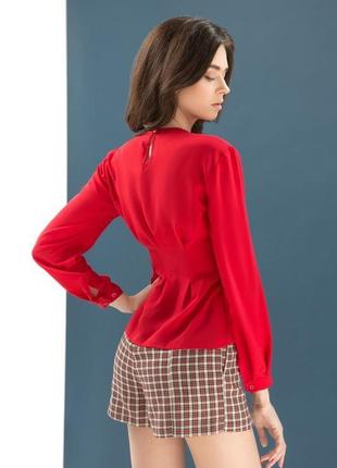 Стильна червона блуза dzan4 фото