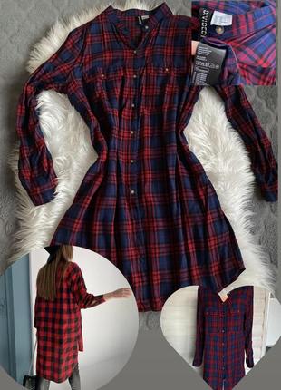 Фірмова подовжена сорочка у клітинку