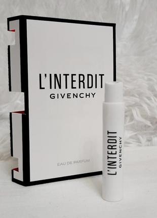 Givenchy l'interdit edp💥original мініатюра пробник side spray 1 мл книжка