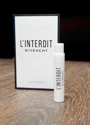 Givenchy l'interdit edp💥original миниатюра пробник mini spray 1 мл книжка8 фото