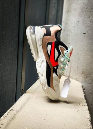 Кроссовки nike air max 270 react'white/gold"2 фото