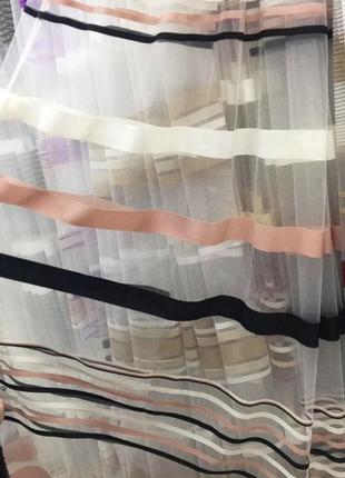Тюль фатин в полоску