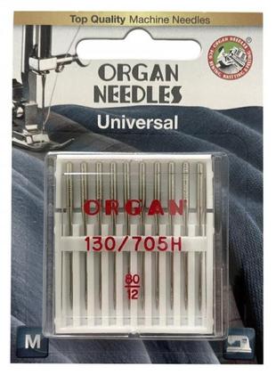 Голки швейні універсальні organ №80 для побутових швейних машин блістерна упаковка 10 штук (6505)1 фото