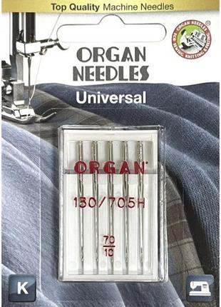 Голки швейні універсальні organ №70 для побутових швейних машин блістерна упаковка 5 штук (6493)