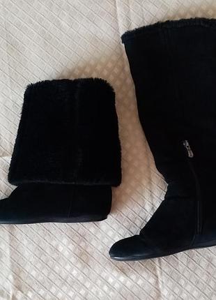Зимние женские сапоги замш.