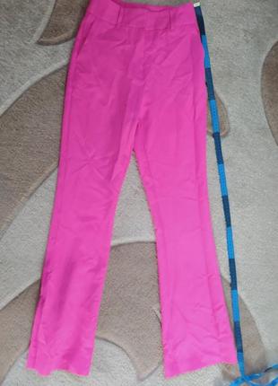 Яркие брюки розовые актуальные стильные 34-361 фото