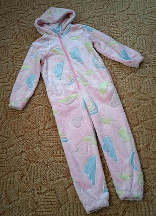 Комбинезон тёплый плюшевый единорог 🦄