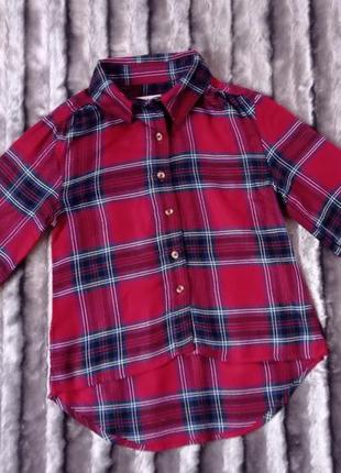 Рубашка удлиненная фланелевая old navy 5-6 лет