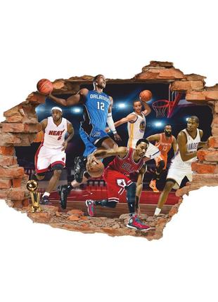Інтер'єрна наклейка на стіну баскетбол oracal розмір 96х64см2 фото