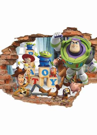 Интерьерная наклейка на стену история игрушек oracal размер 96х64см