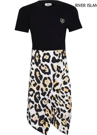 Комбіноване леопардове плаття на дівчинку river island 9-10 років/140 см