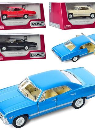 Машина металева kinsmart kt 5418 w chevrolet impala 1967