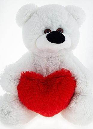 М'яка іграшка ведмедик 55 см з серцем 15 см1 фото